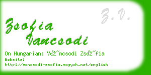 zsofia vancsodi business card